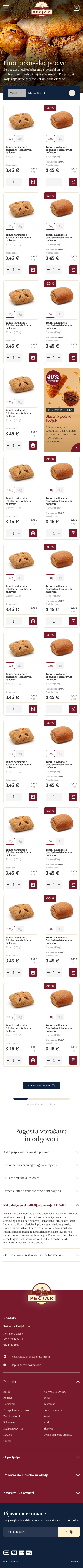Pekarna Pečjak mobile homepage